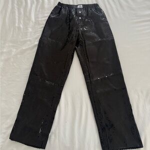 Parke Sequin Boxer Pants Black NWOT- S